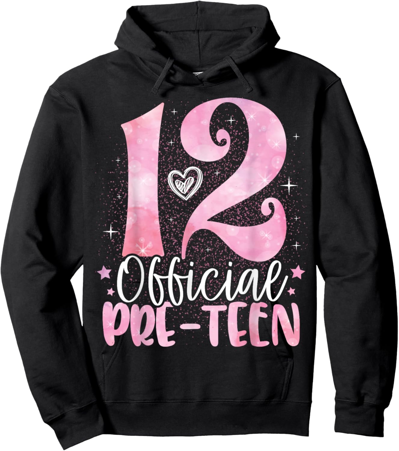 12 Official Pre-Teen 12th Birthday Girl Gifts 12 Year Old Hoodie - Hoodie | Black