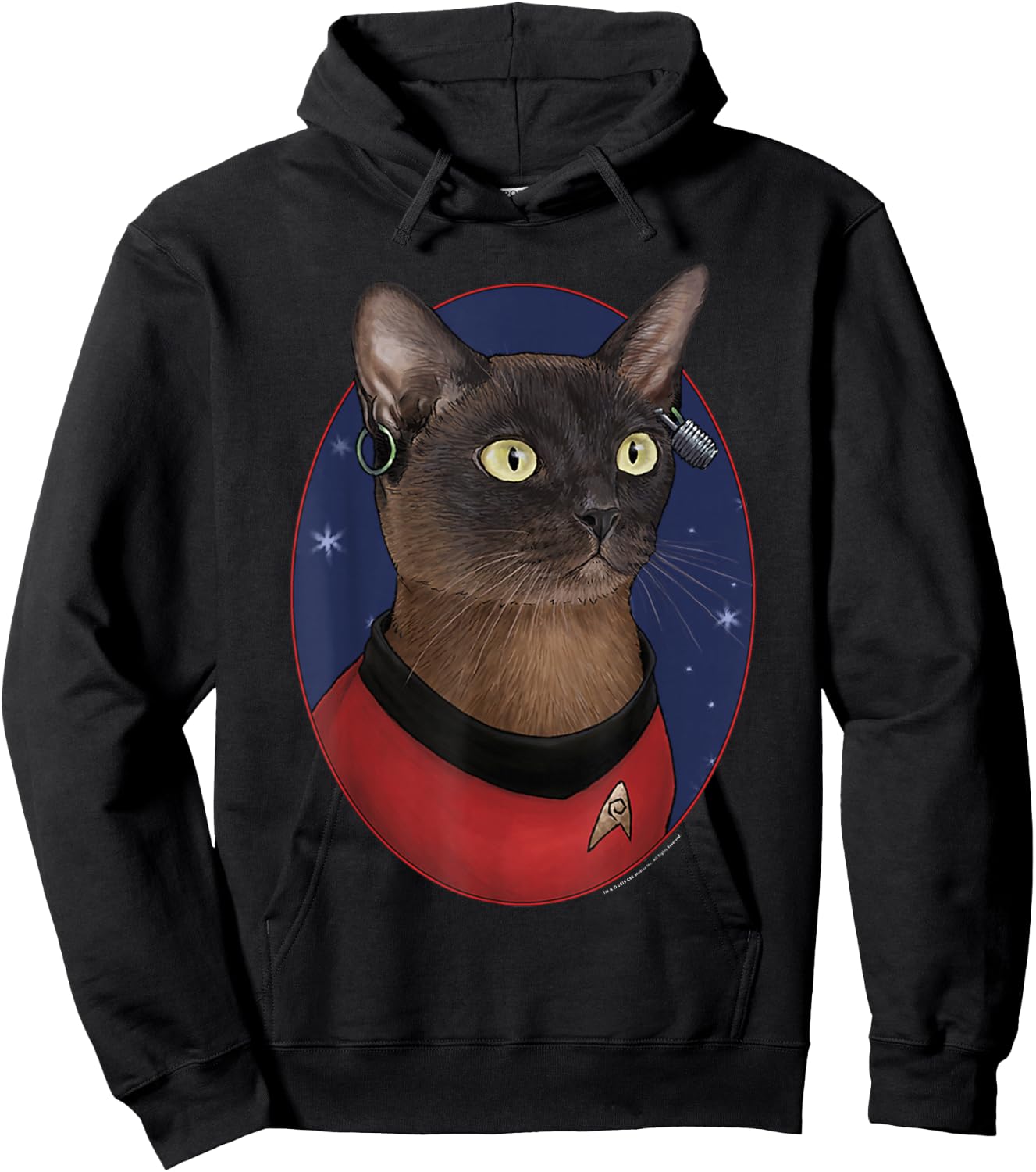 Star Trek: The Original Series Nyota Uhura Cat Portrait Hoodie - Hoodie | Black