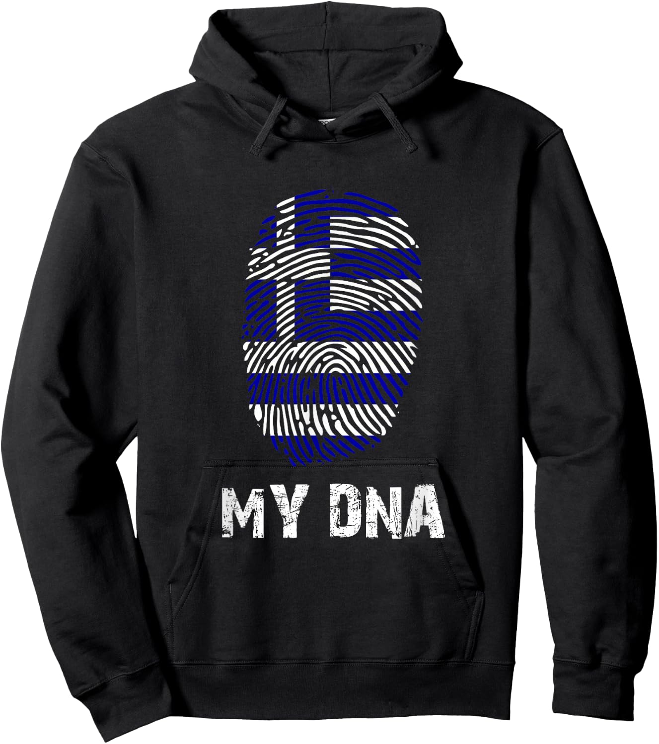 DNA Greece Flag Shirt Greek Lovers Gift Men Women Hoodie - Hoodie | Black