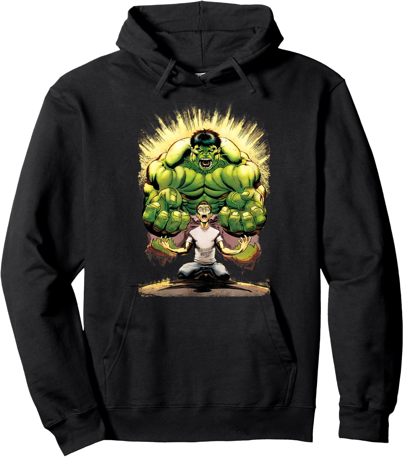 Marvel Hulk Insane in Both Bodies Graphic Hoodie - Hoodie | Black