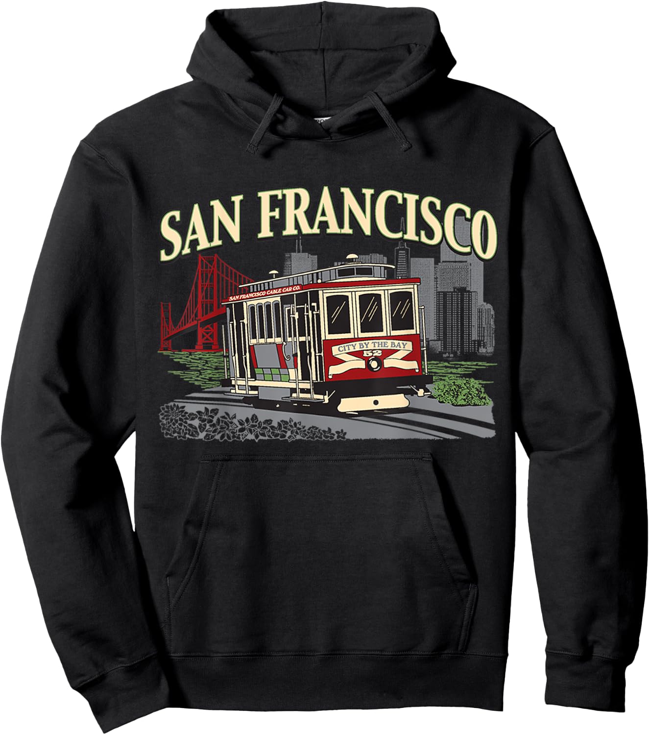 San Francisco Golden Gate California Republic Hoodie - Hoodie | Black
