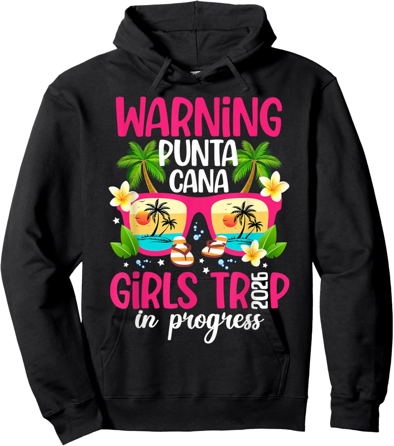 Punta Cana Girls Trip in Progress 2026 Punta Cana Vacation Hoodie - Hoodie | Black