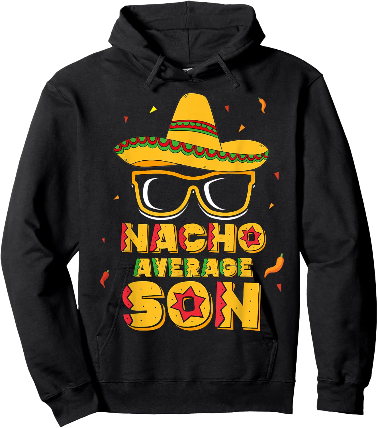 Nacho Average Son Cinco De Mayo Shirt Gift Boys Kids Hoodie - Hoodie | Black