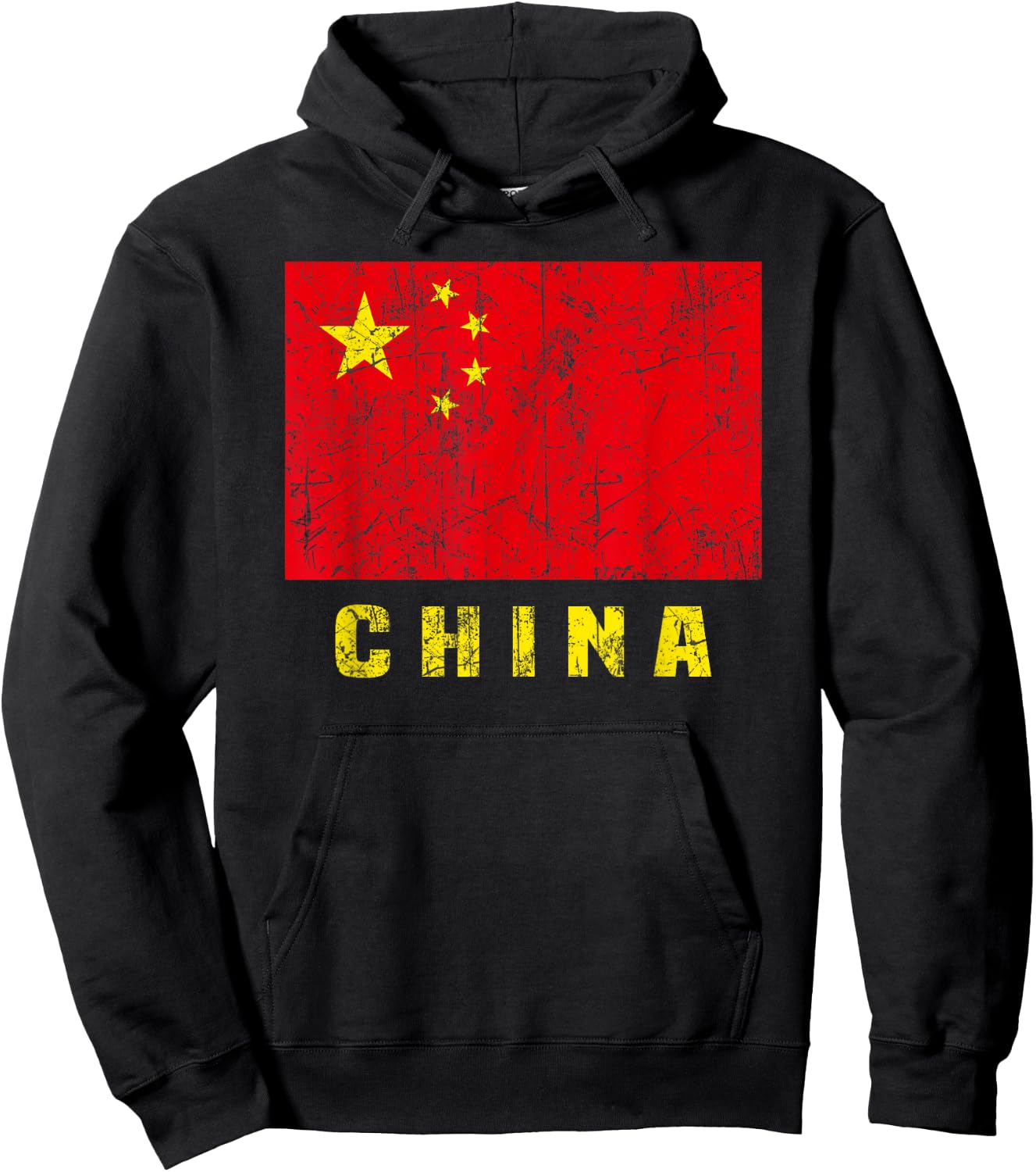 China Flag Chinese National Symbol Patriotic Men Women Hoodie - Hoodie | Black