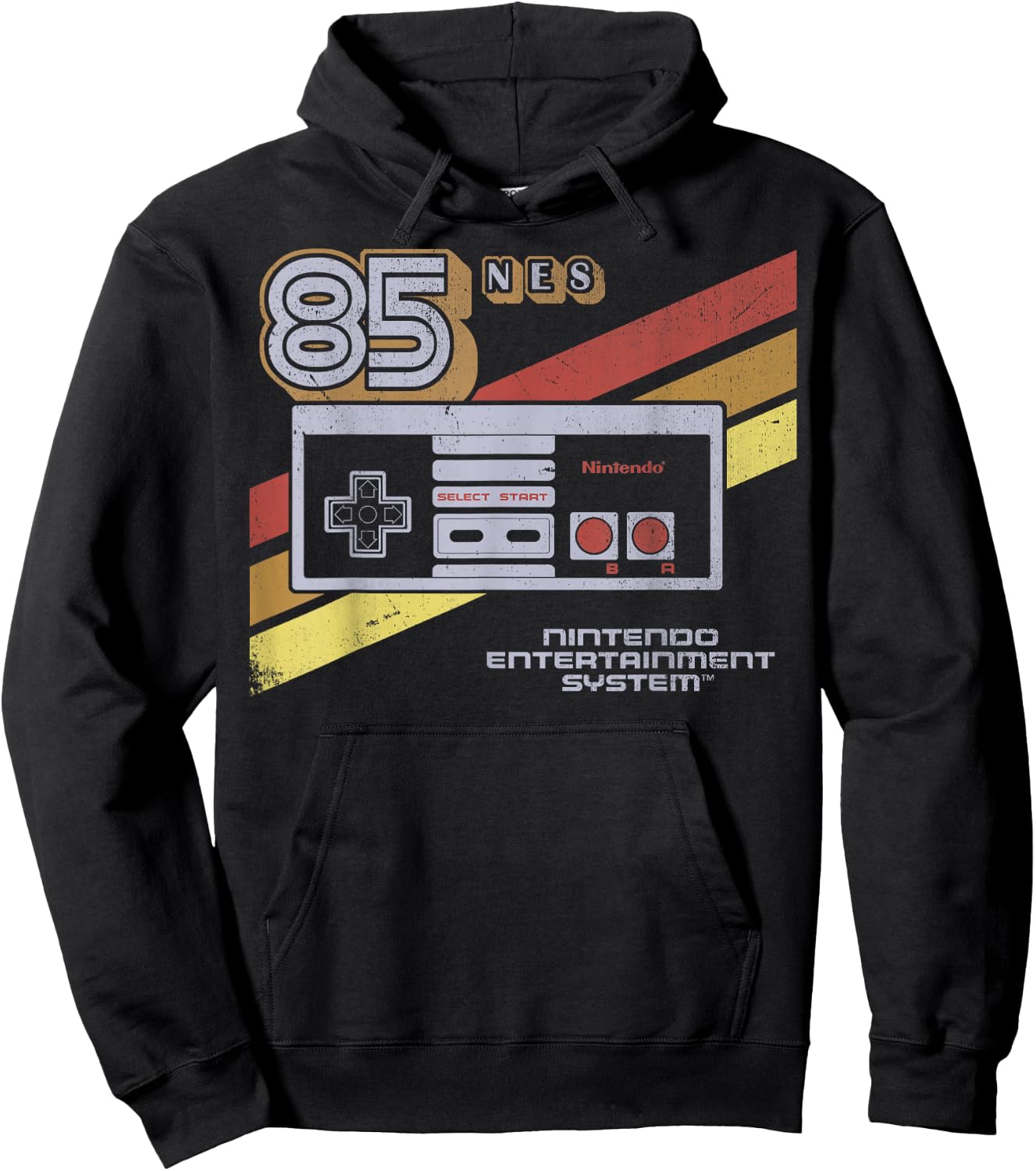 Nintendo NES Controller Retro Stripe 85 Hoodie - Hoodie | Black