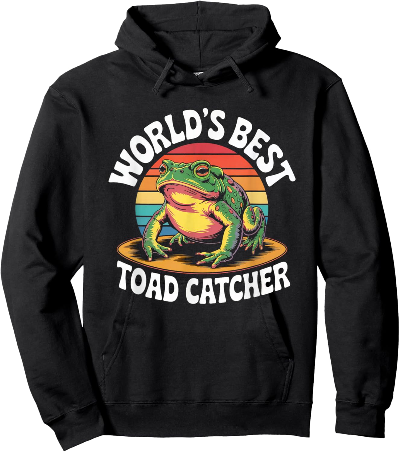 Worlds Best Toad Catcher Hunter Funny Amphibian Love Toads Hoodie - Hoodie | Black