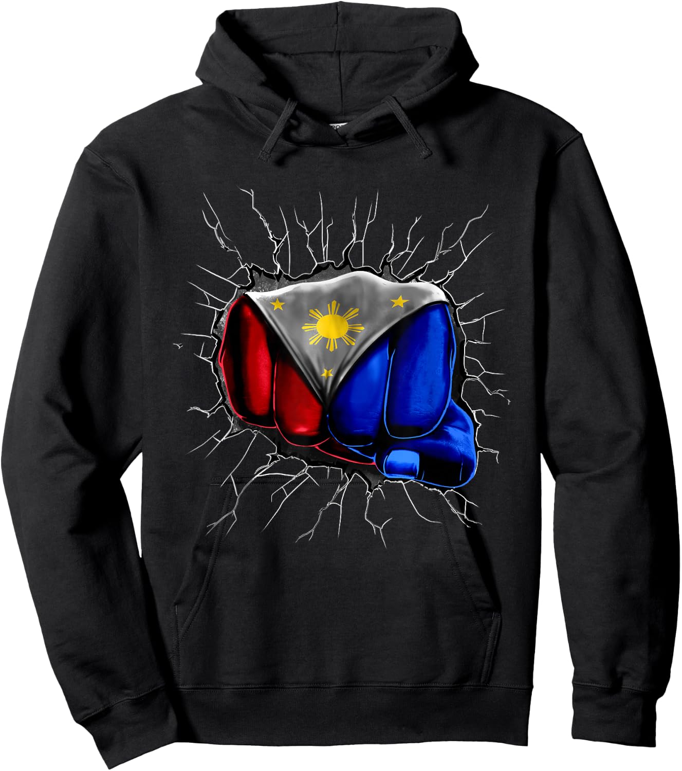 Philippines Flag Shirt Filipino Flag Fist Gift Hoodie - Hoodie | Black