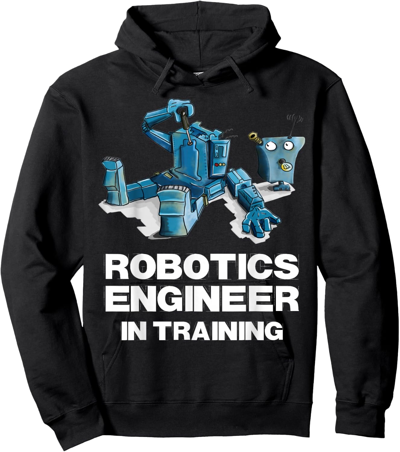 Funny Robot Shirt for Kids Robotics Engineer in Training Hoodie - Hoodie | Black