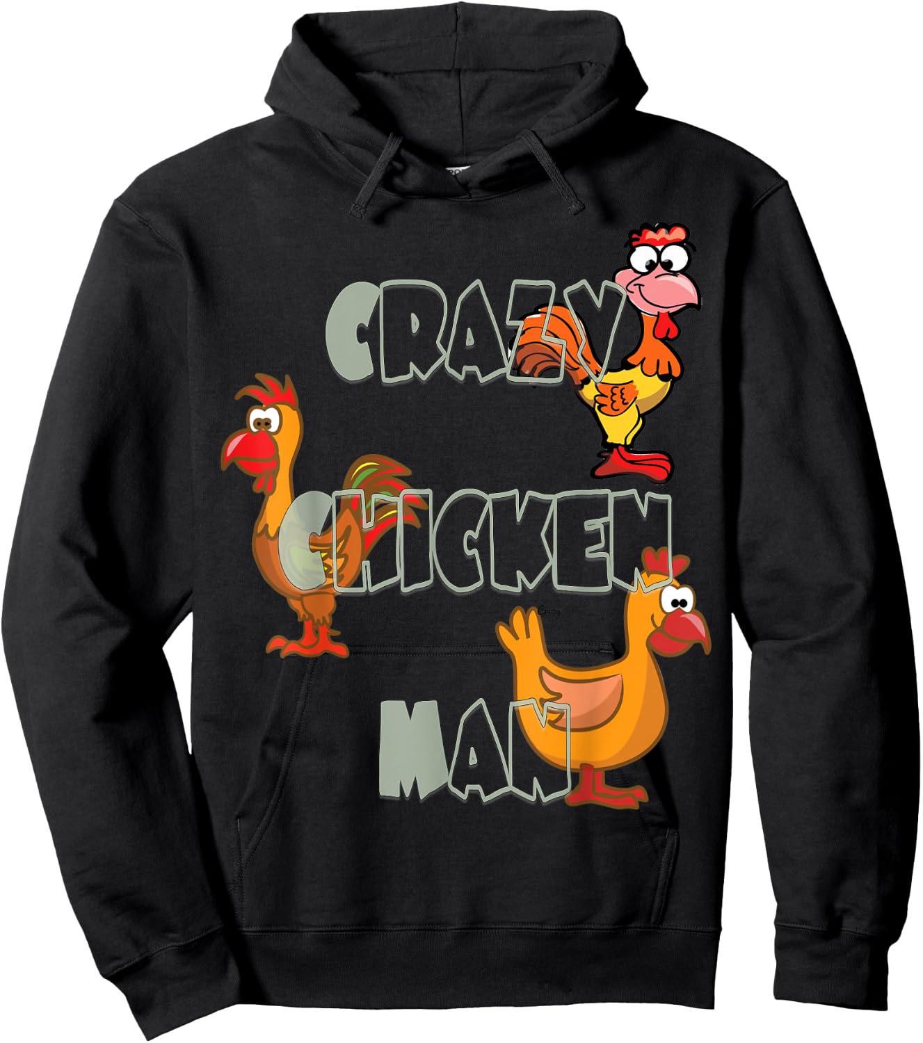 Crazy Chicken Man Hoodie - Hoodie | Black