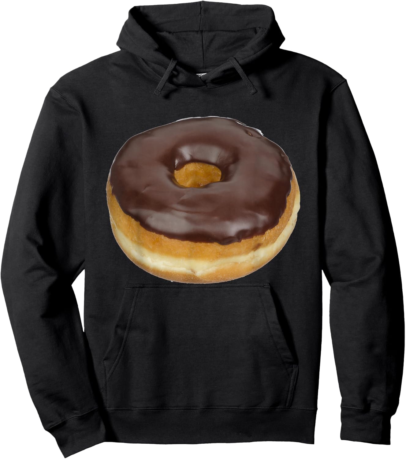 Chocolate Frosted Donut Hoodie - Hoodie | Black