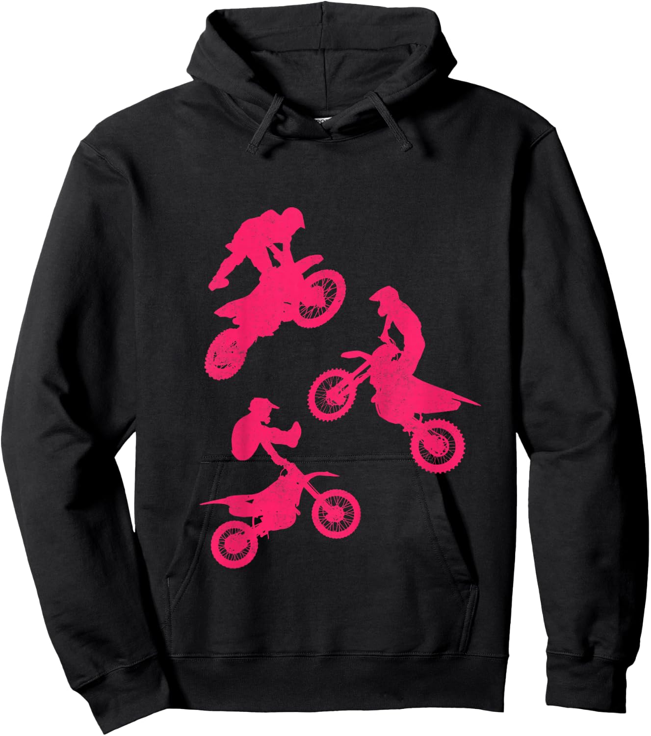 Kids Dirt Bike Shirt for Girls & Toddler Gift Motocross Pink Hoodie - Hoodie | Black