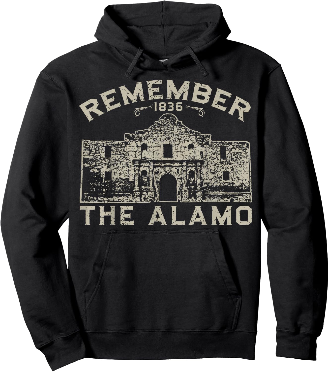 Remember the Alamo story of San Antonio Texas Hoodie - Hoodie | Black