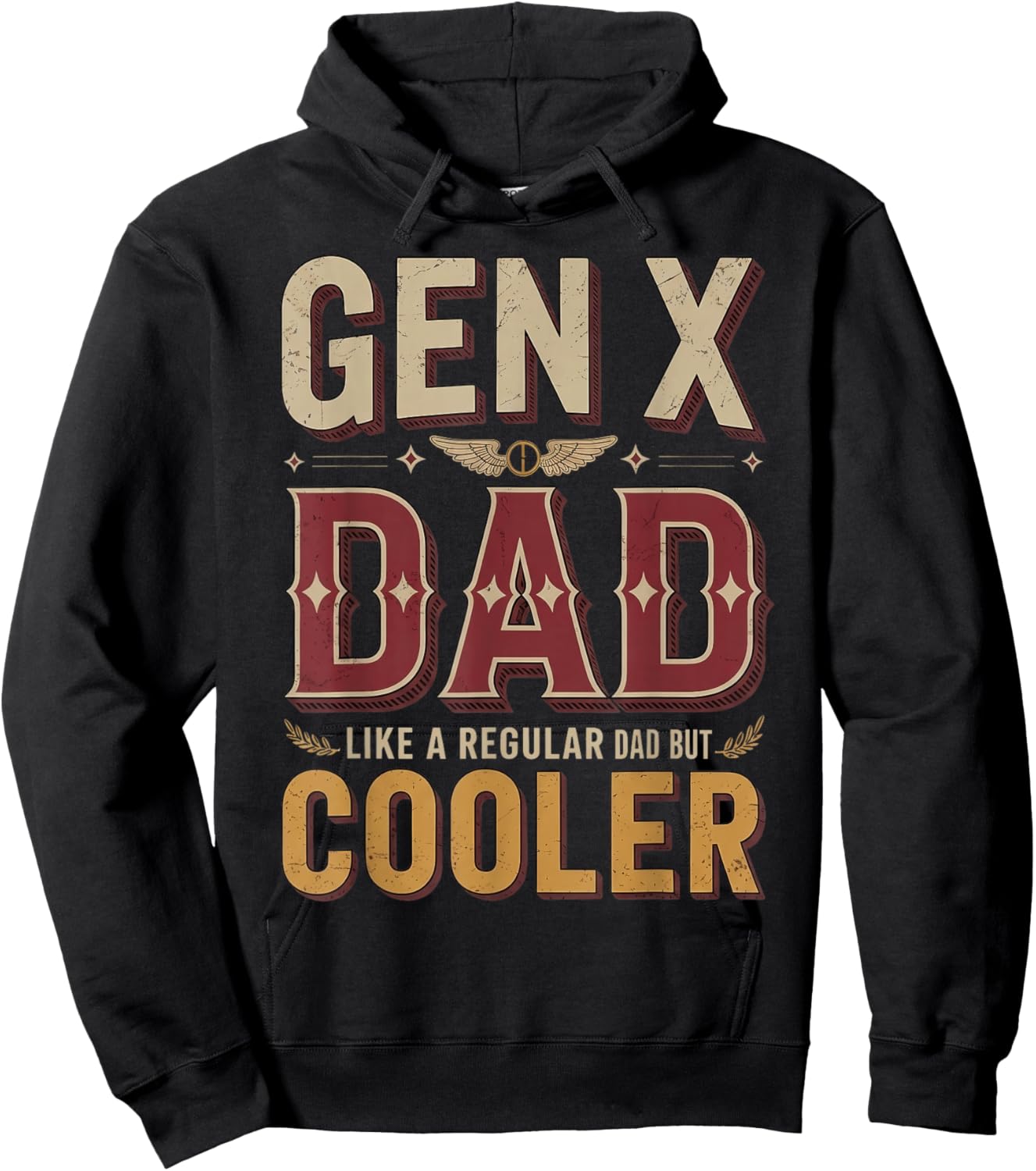 Gen X Dad Father Daddy Gen X Humor Generation X Funny Gen X Hoodie - Hoodie | Black