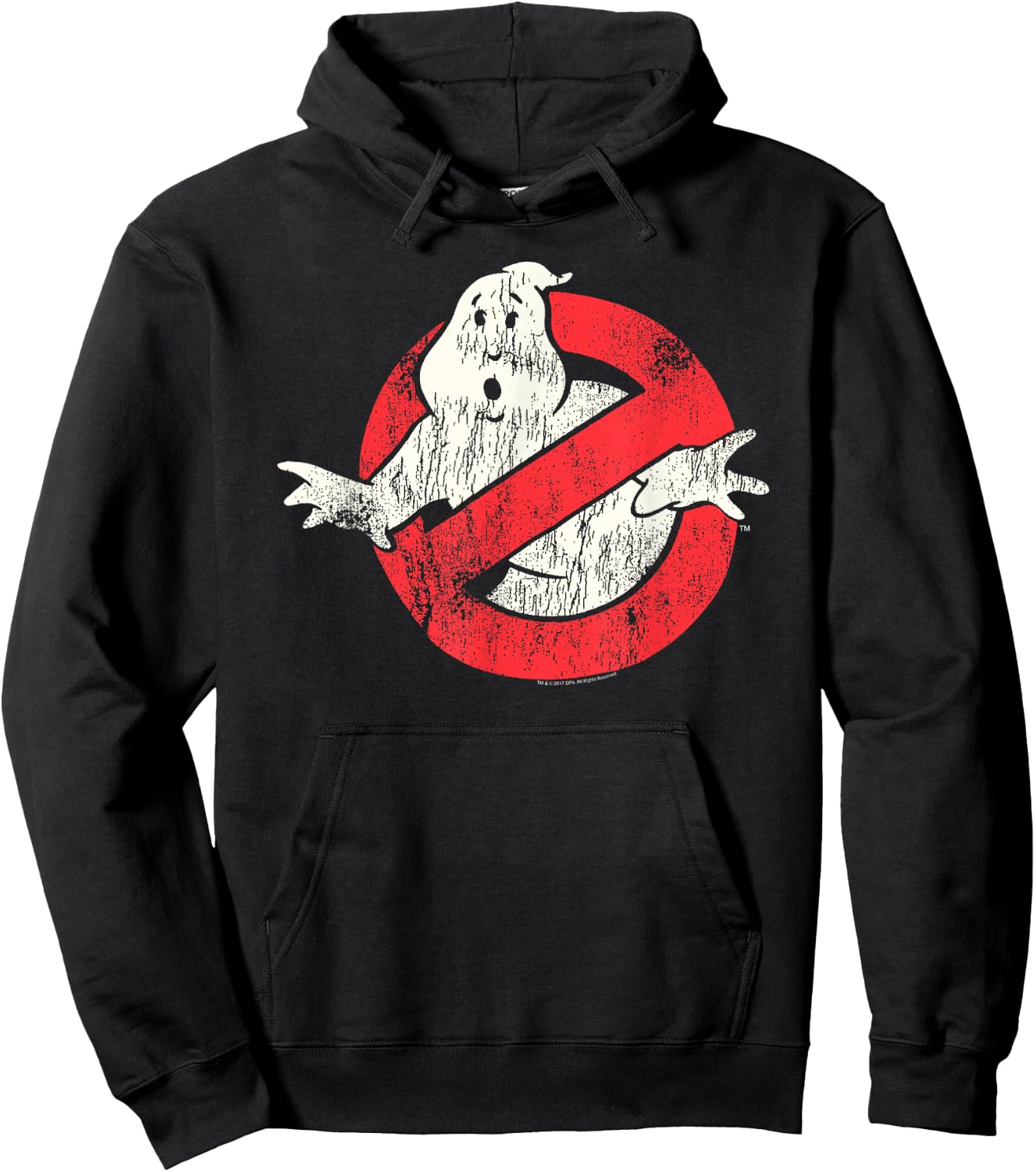 Ghostbusters Vintage Distressed No Ghost Logo Retro Movie Hoodie - Hoodie | Black
