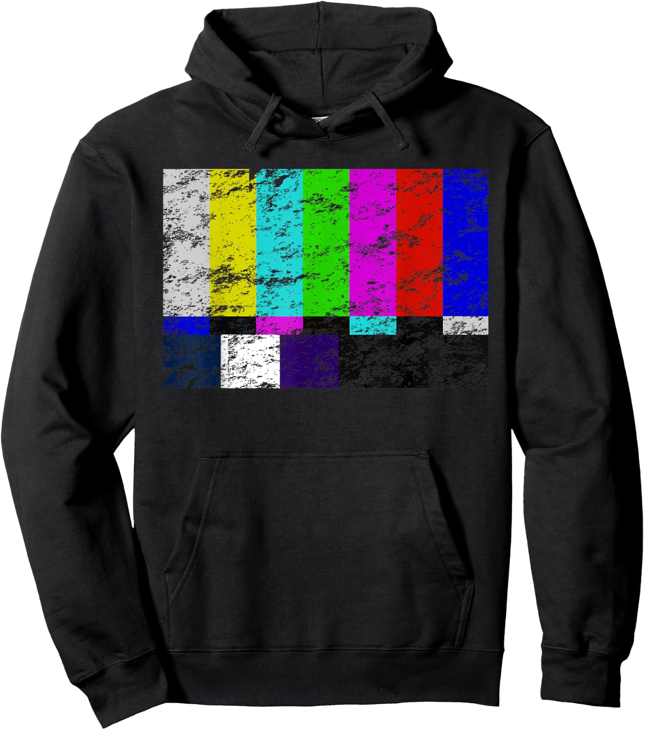 Color Bars TV Test Pattern T Shirt - Television Color Broadc Hoodie - Hoodie | Black