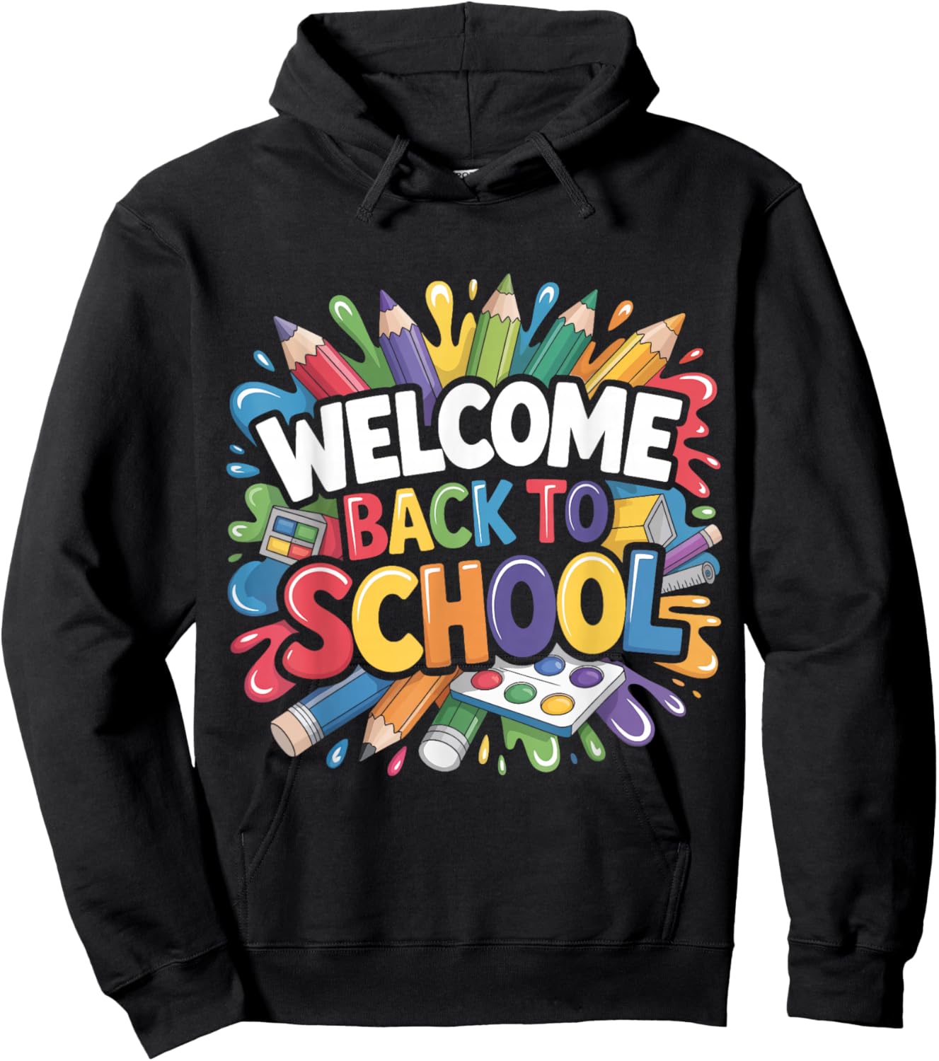 Welcome Back to School First Day of School Teachers Kids Hoodie - Hoodie | Black