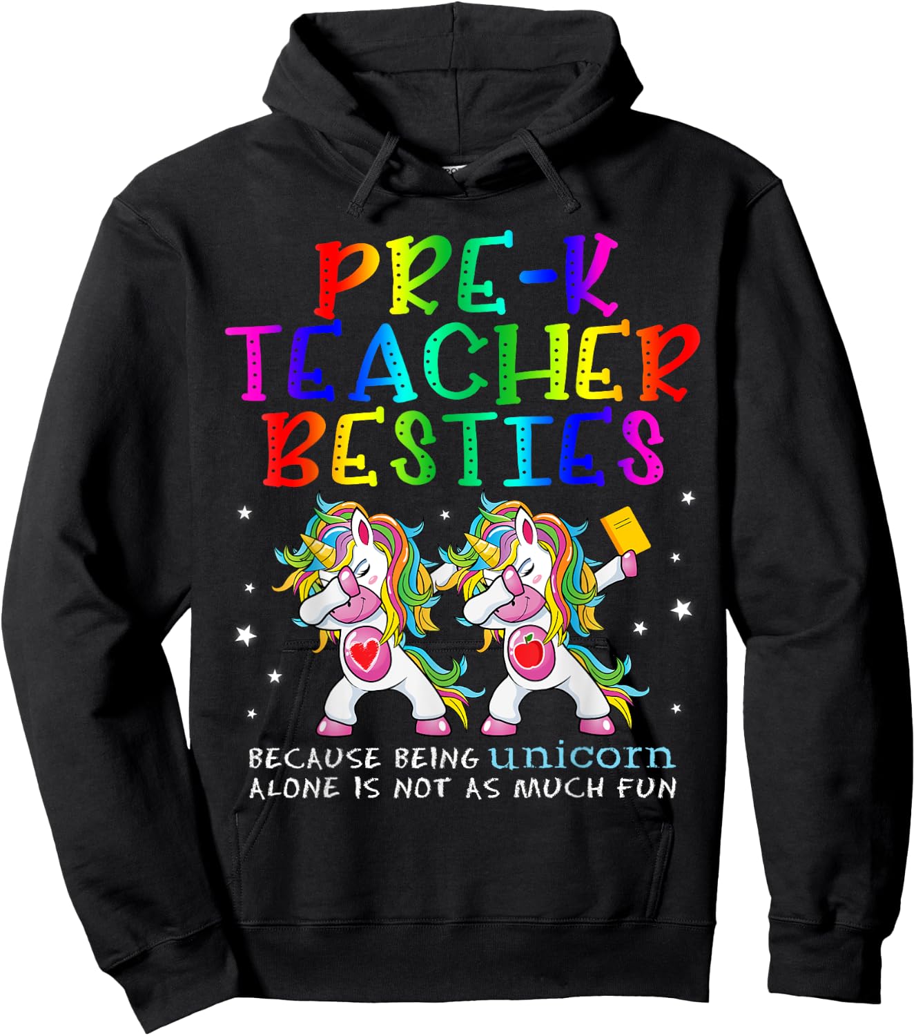 Pre-K Teacher Besties Teacher's Day Best Friend Women Hoodie - Hoodie | Black