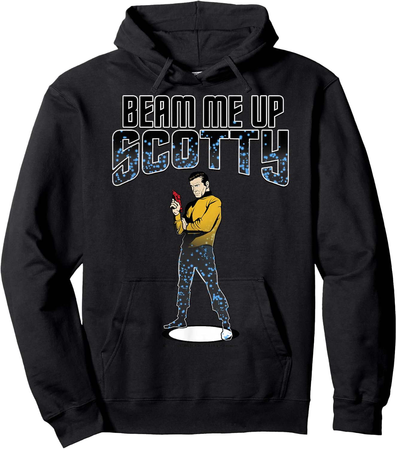 Star Trek The Original Series Beam Me Up Scotty Hoodie - Hoodie | Black