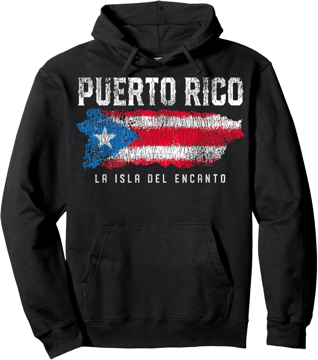 Puerto Rico - Island Flag Hoodie - Hoodie | Black