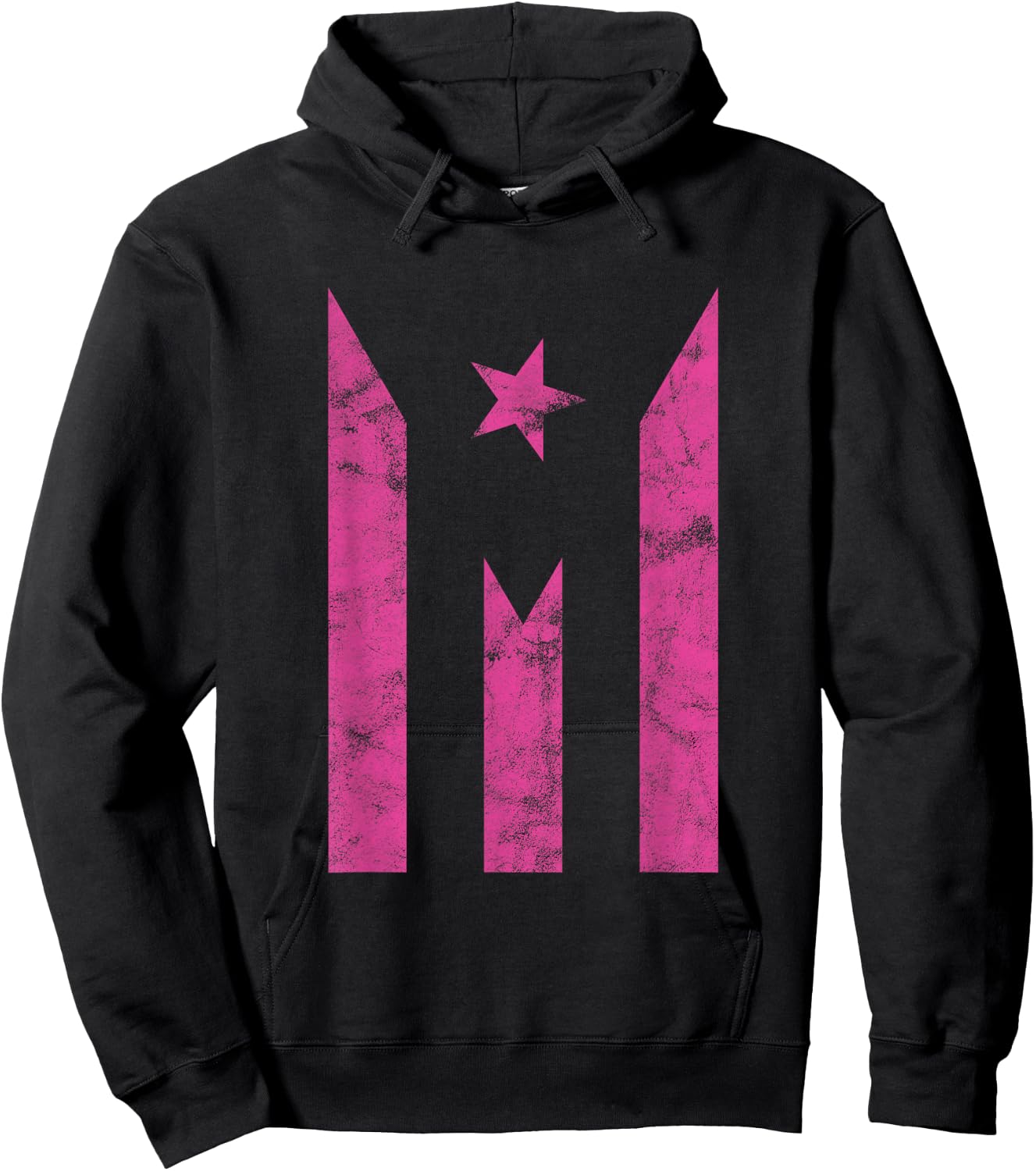 Boricua Puerto Rico Strong Puerto Rican Flag - Pink Hoodie - Hoodie | Black