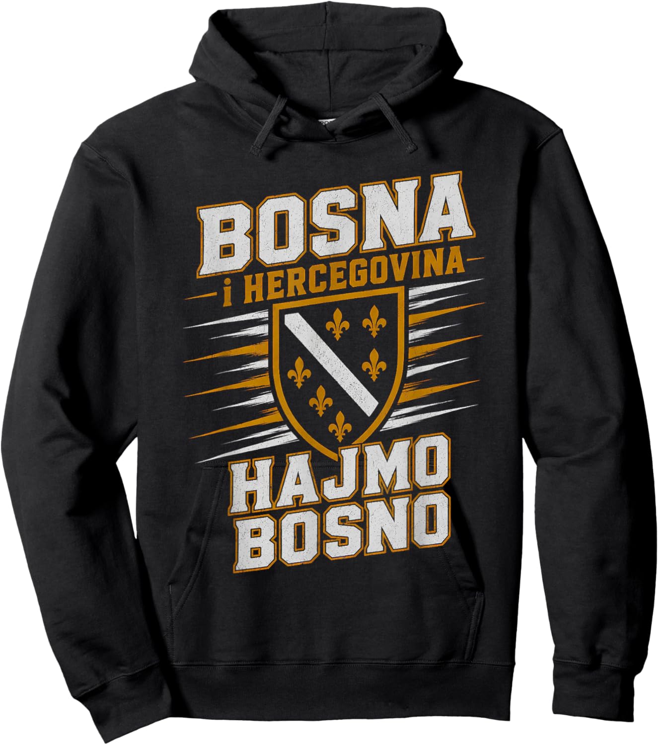 Hajmo Bosno Bosnia and Herzegovina Design, Bosna Hercegovina Hoodie - Hoodie | Black
