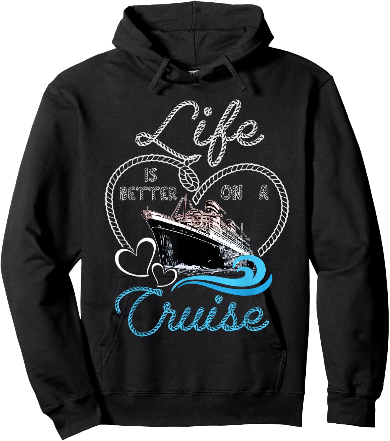 Life is Better on a Cruise Men Women and Kids Cruising Hoodie - Hoodie | Black