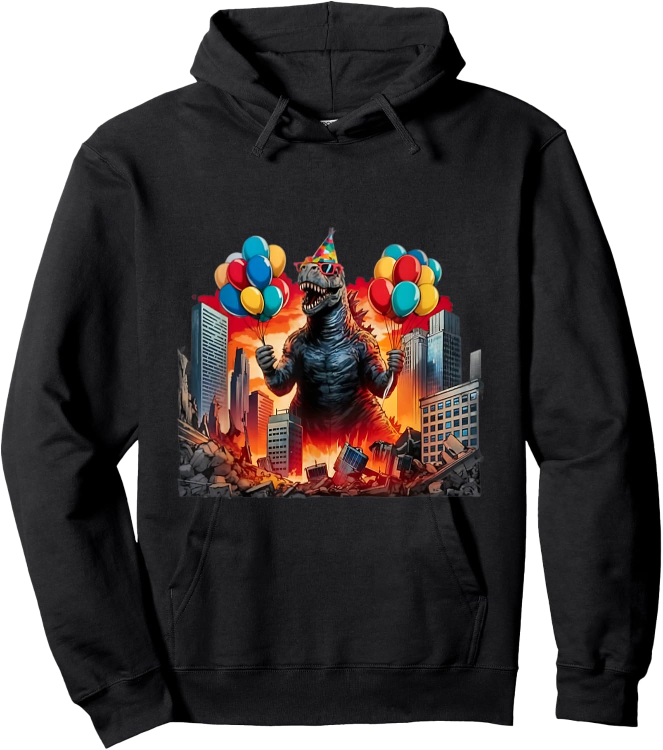 Kaiju Birthday Party Japan Monster Movie Bday Japanese Hoodie - Hoodie | Black
