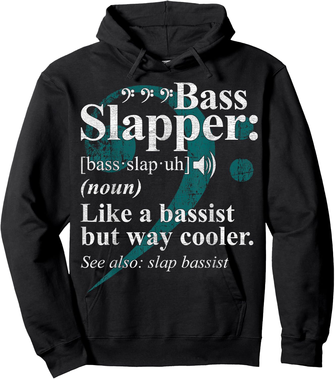 Bass Slapper Definition Slap Bassist Gift Hoodie - Hoodie | Black