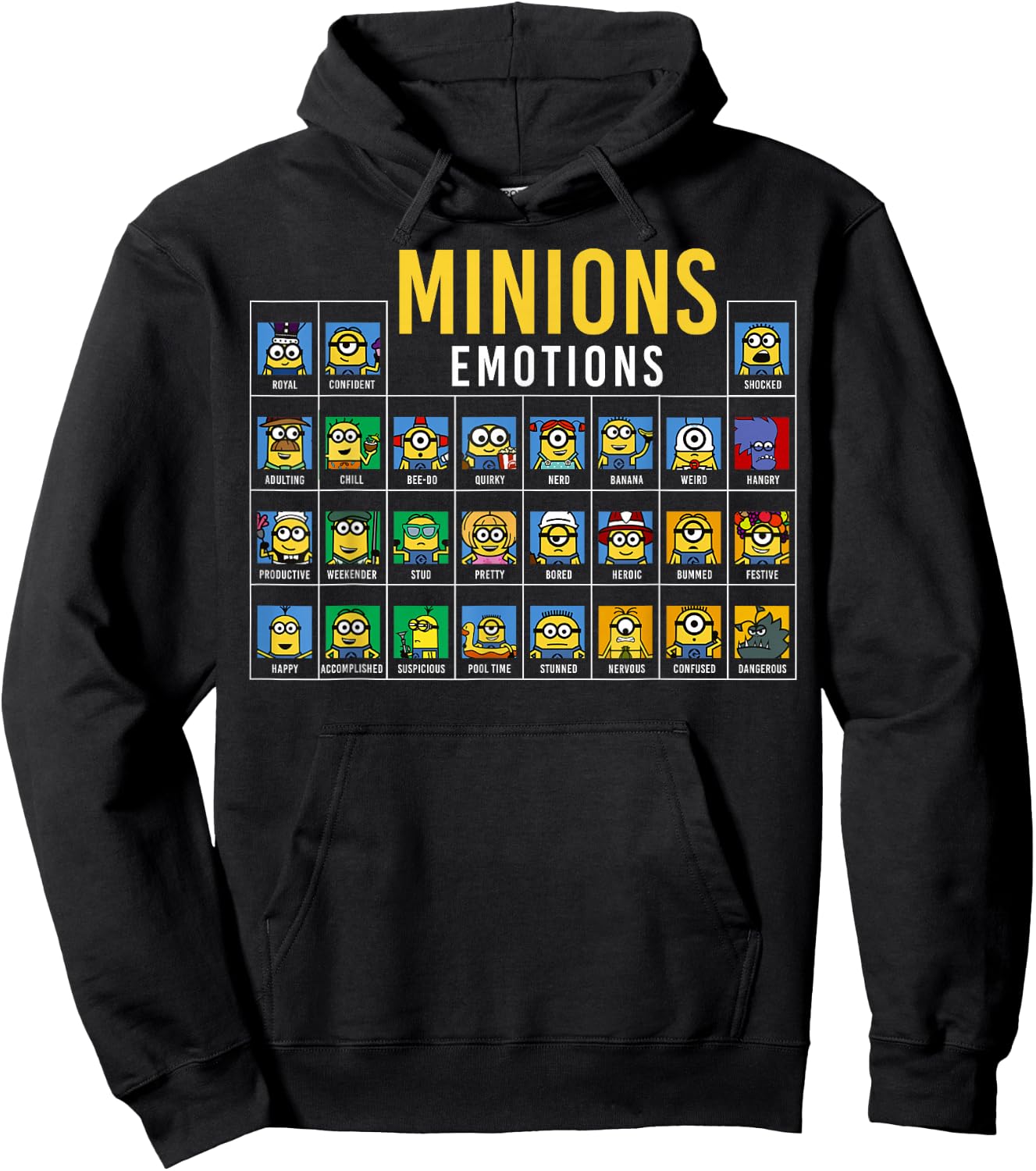 Despicable Me Minions Periodic Table Of Minions Hoodie - Hoodie | Black