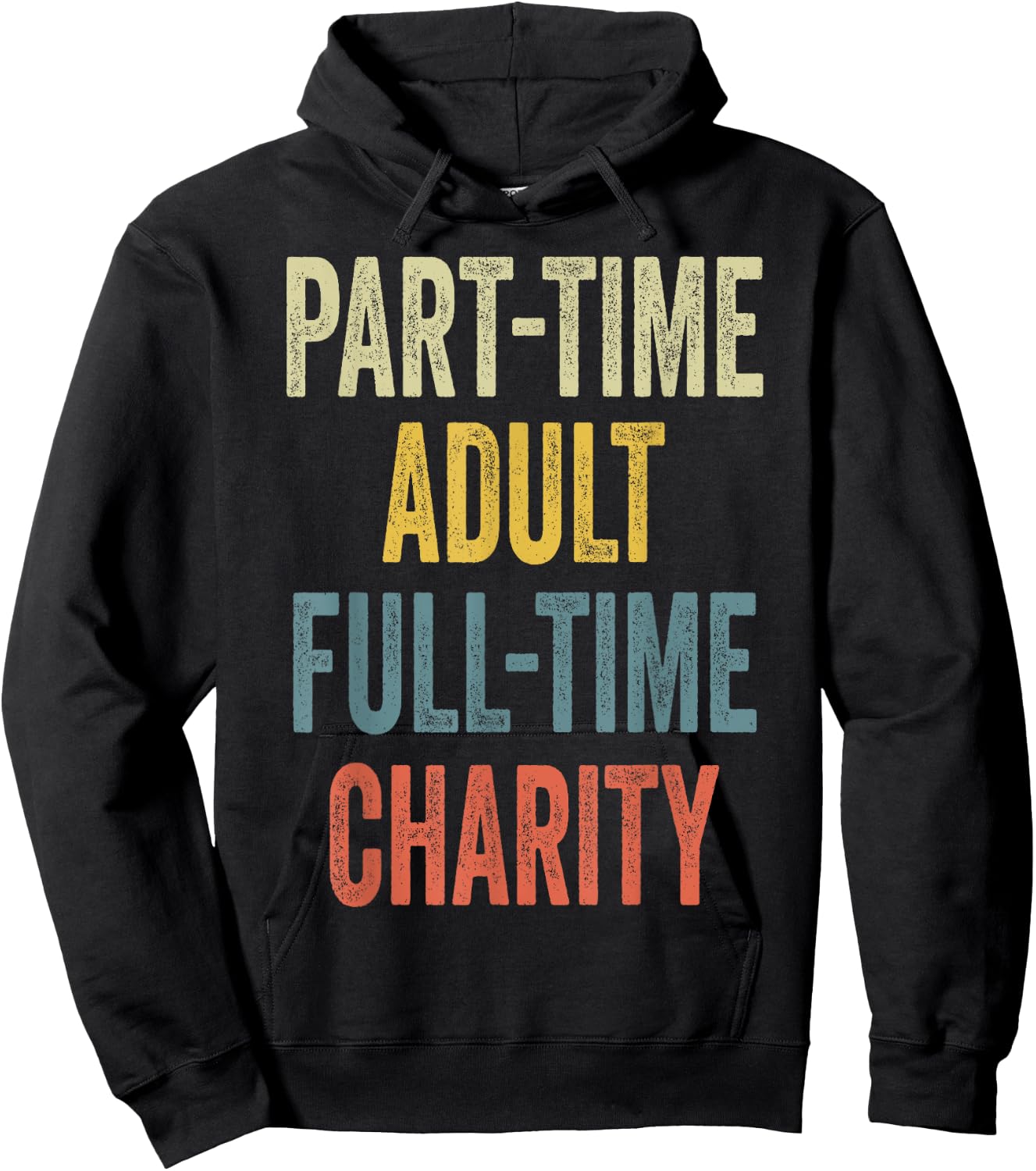 CHARITY Personalized Retro Girls Part-Time CHARITY Name Hoodie - Hoodie | Black