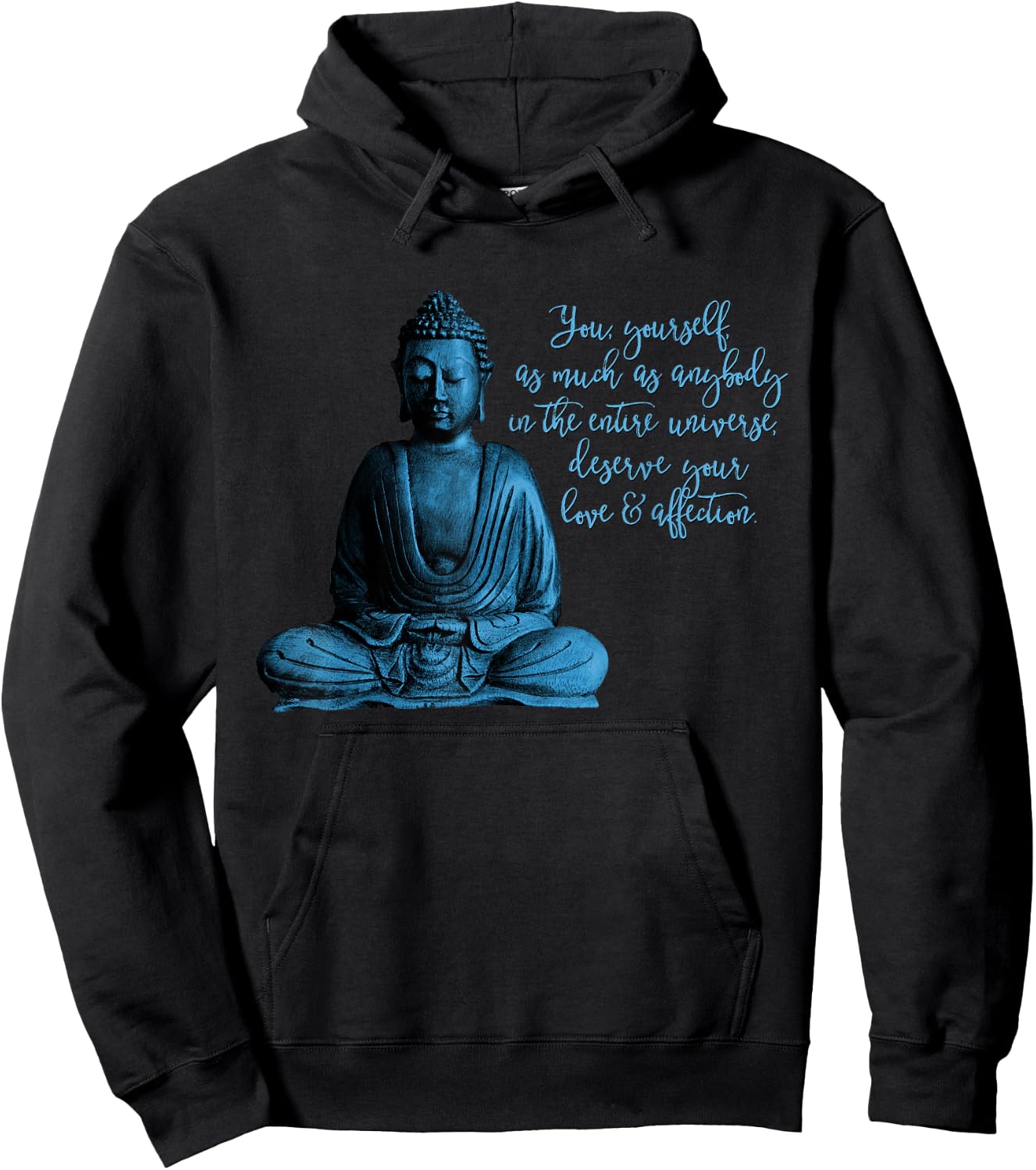 Buddha Quote for mindfulness, meditation and peace Hoodie - Hoodie | Black