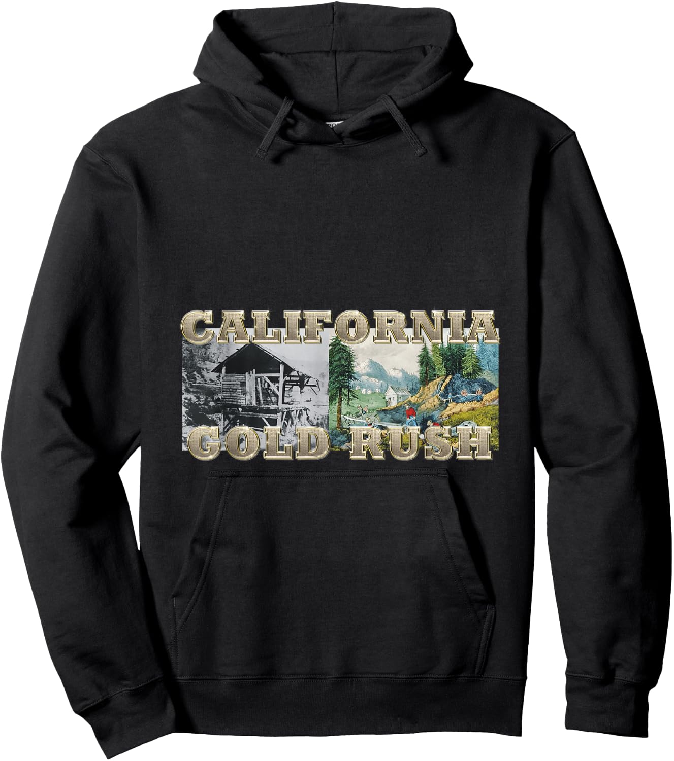 Teepossible California Gold Rush Hoodie - Hoodie | Black