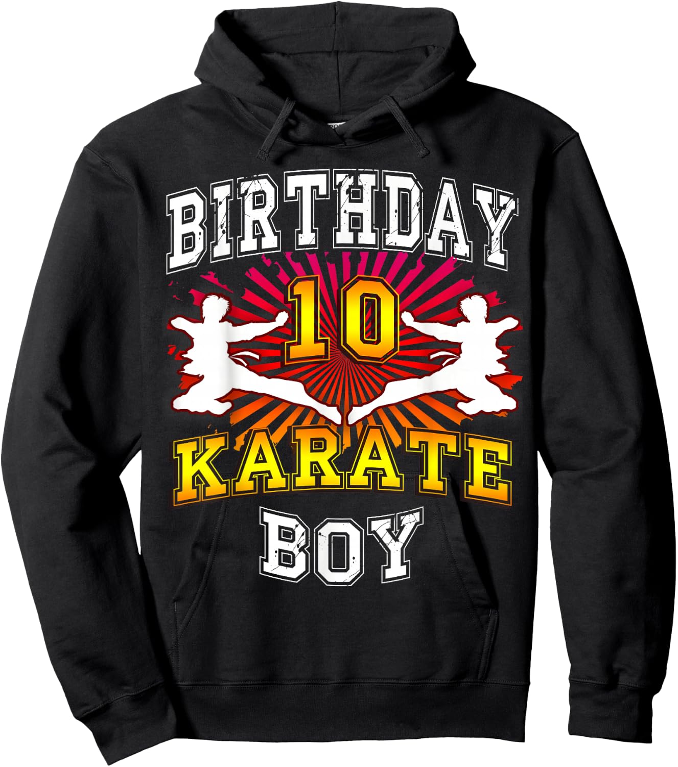 10th Birthday Boy - Karate 10 Year Old Children's Gift Hoodie - Hoodie | Black