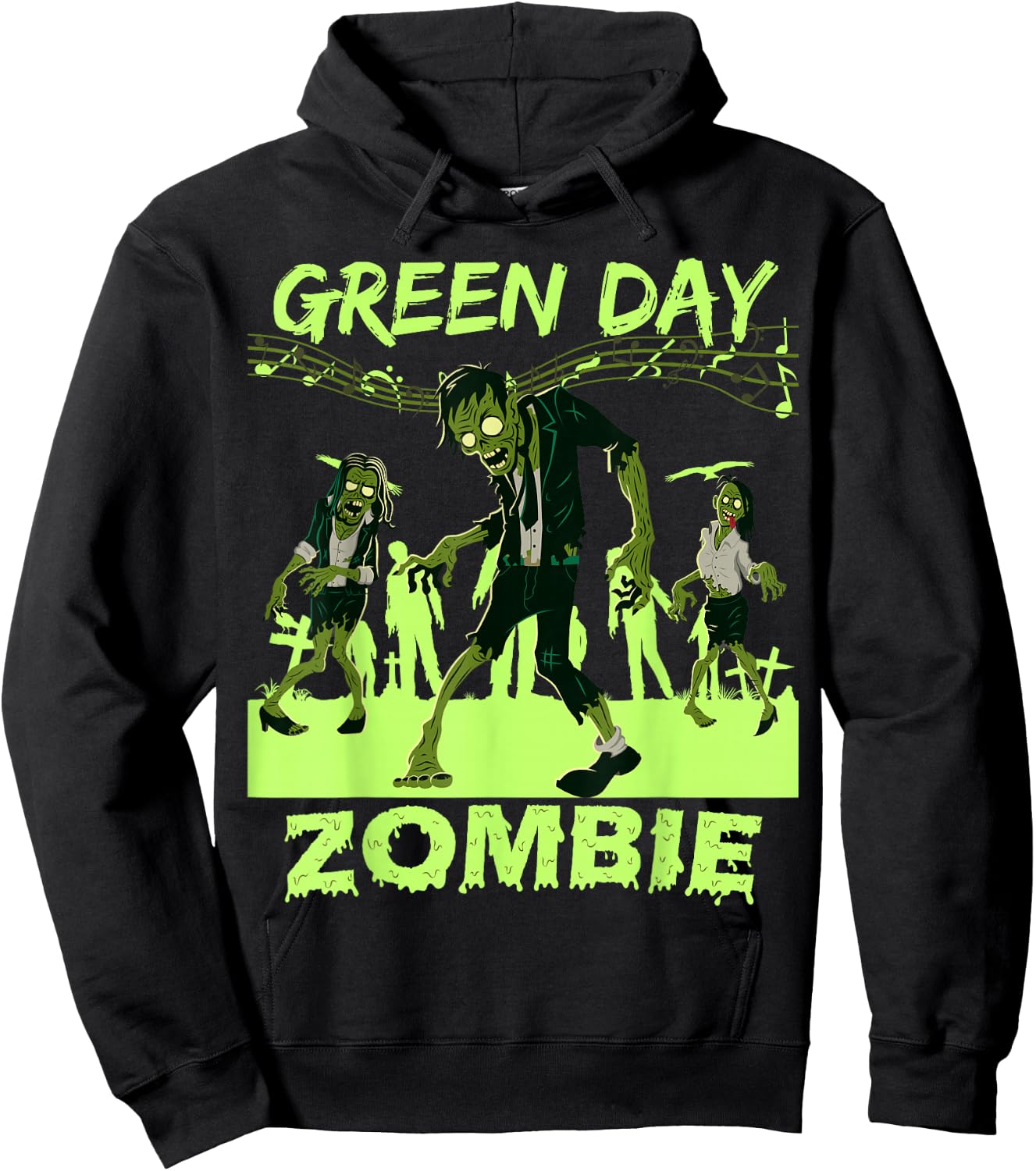 Funny Green Day Billie Joe Zombie Hoodie - Hoodie | Black