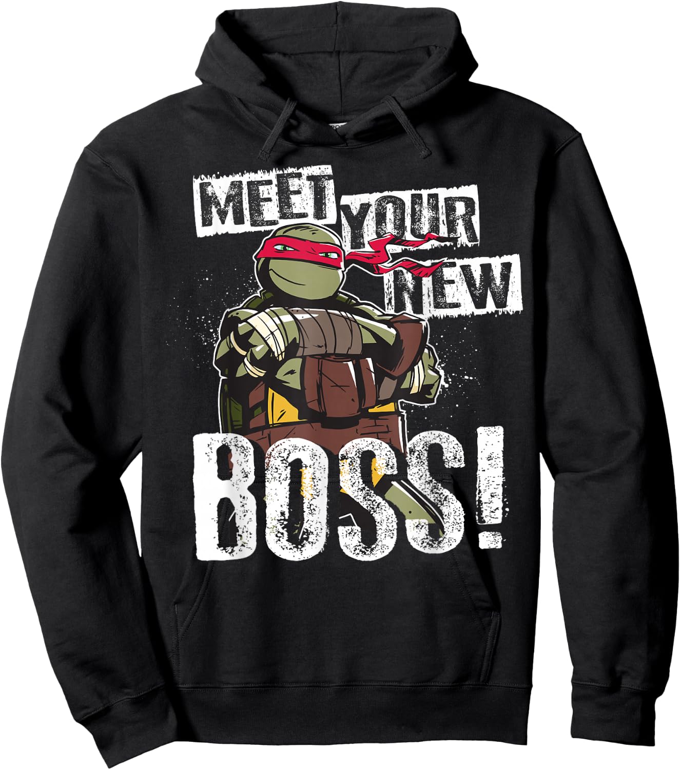 Teenage Mutant Ninja Turtles Meet Your New Boss Raphael Hoodie - Hoodie | Black