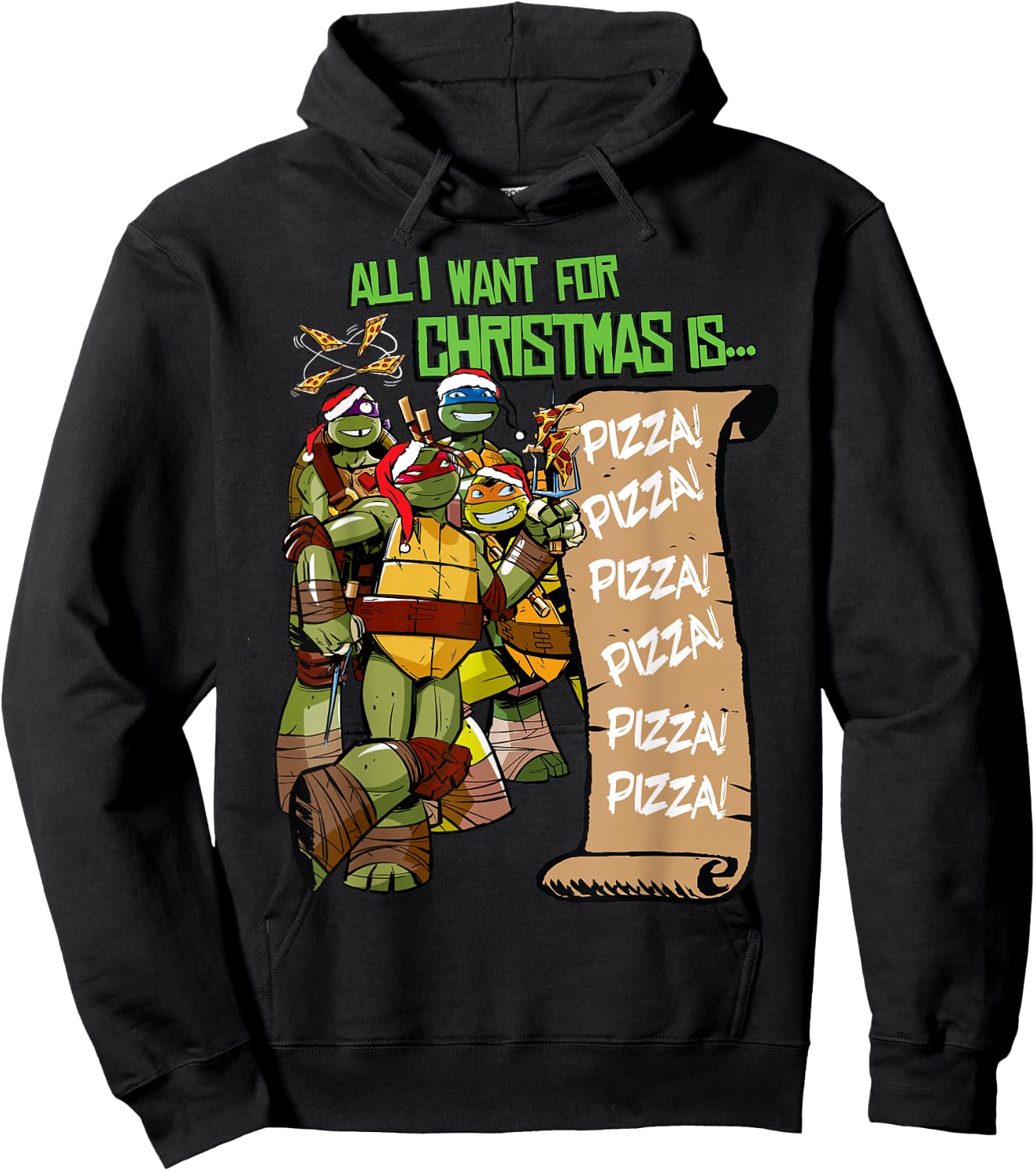 TeenageMutant Ninja Turtles Christmas List Hoodie - Hoodie | Black