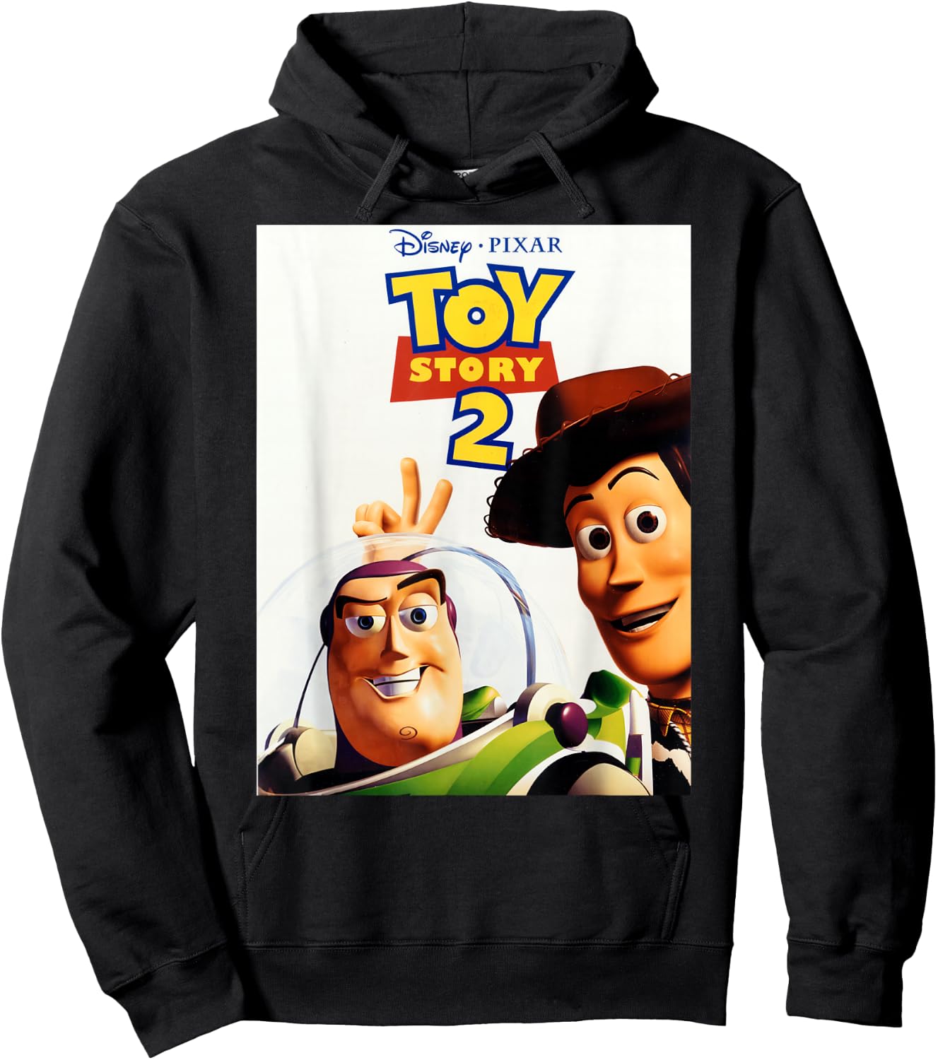 Disney Pixar Toy Story 2 Woody And Buzz Movie Poster Hoodie - Hoodie | Black