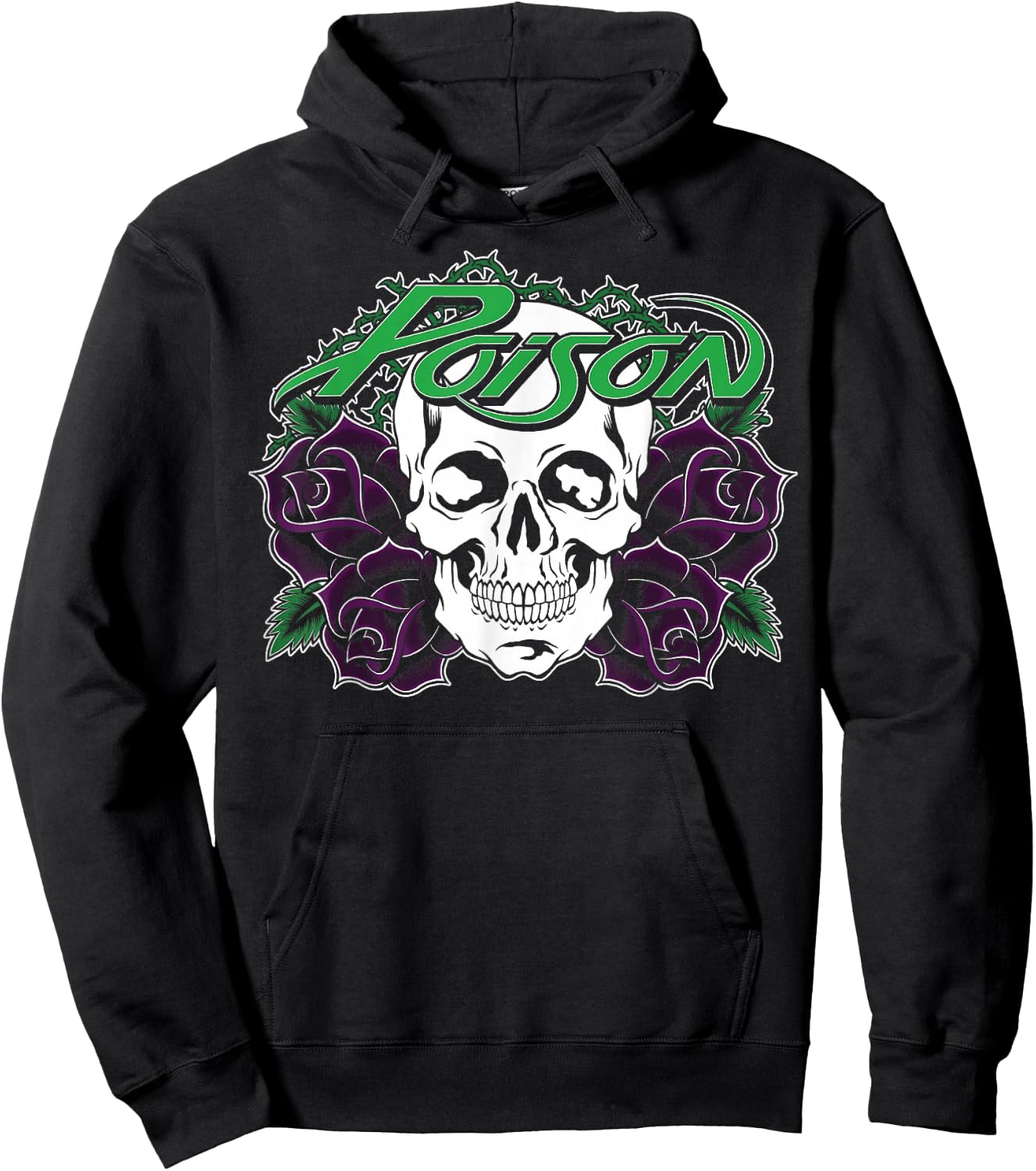 Poison - Purple Rose Hoodie - Hoodie | Black
