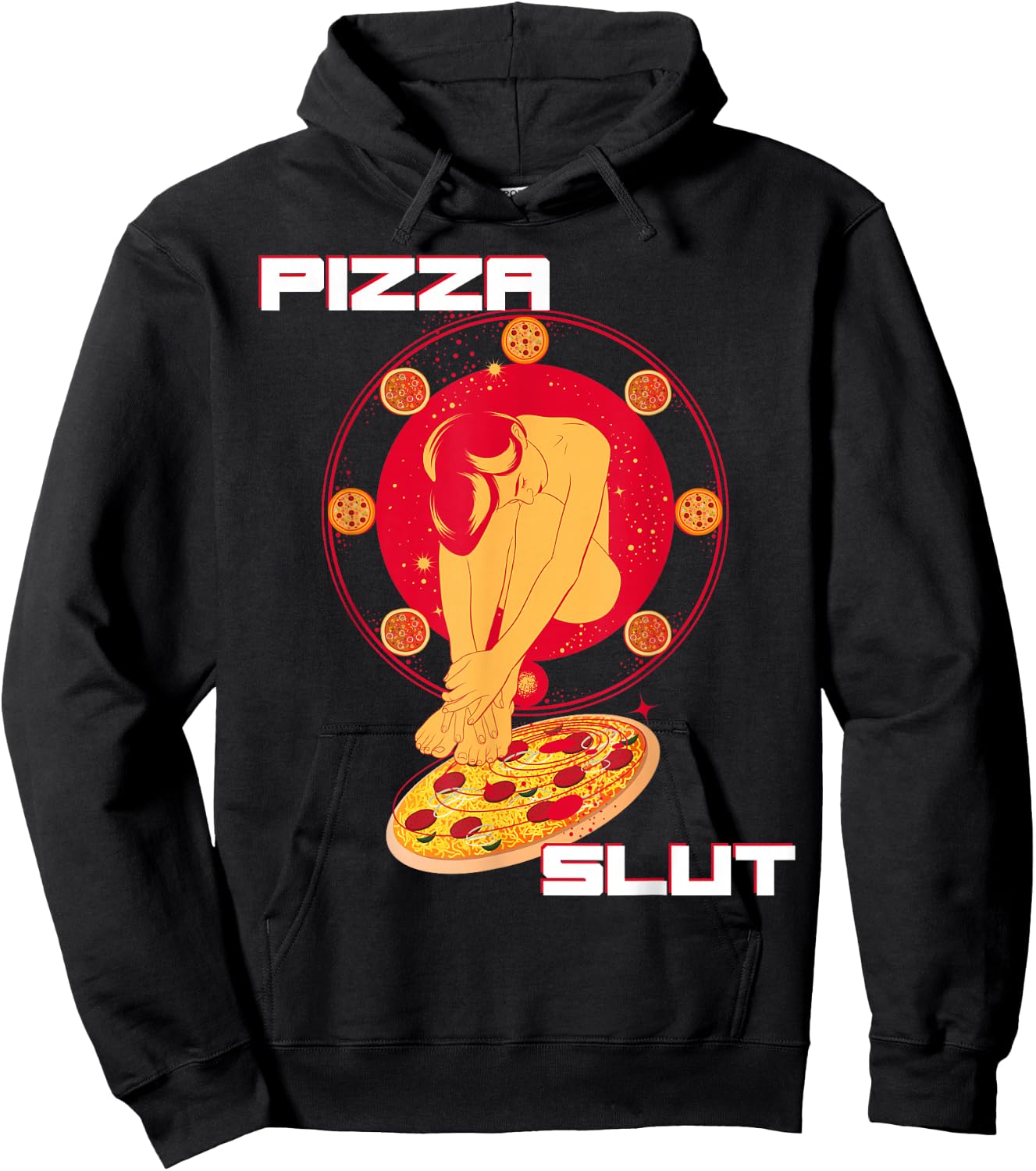 Pizza Slut - Make love To Me Pizza Lover Sexy Ass Hoodie - Hoodie | Black
