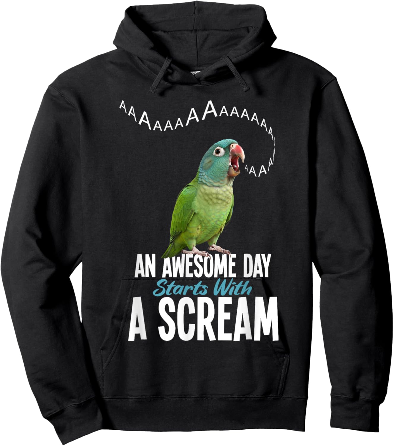 Birdkeeper Birdkeeping Awesome Blue Crowned Conure Hoodie - Hoodie | Black