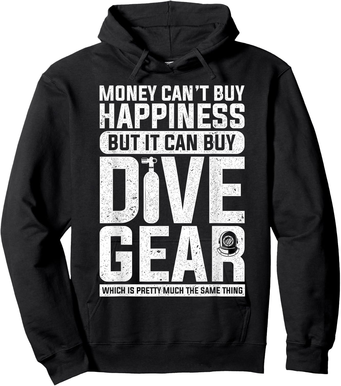 Diving Designs Adult Black Fun, Modern Funny Dive Gear Diving Design for Divers Hoodie - Hoodie | Black