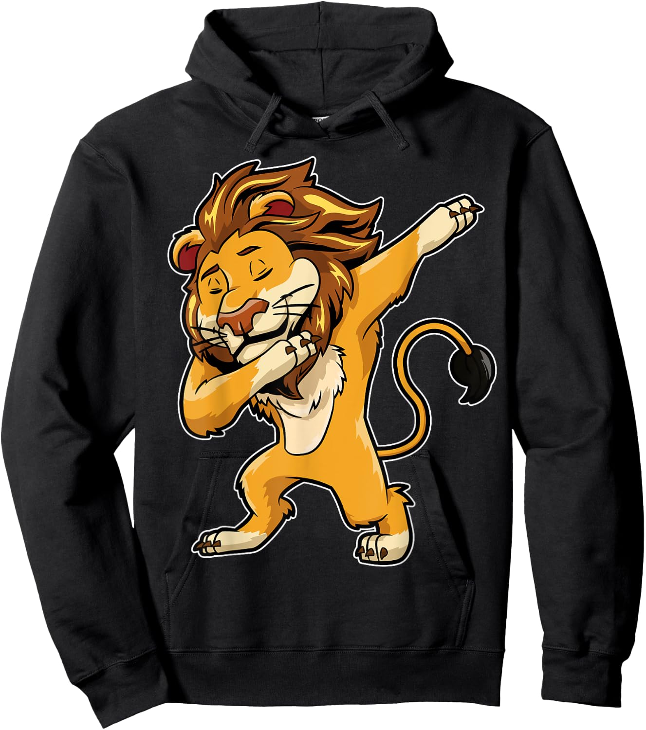 Dabbing Lion T Shirt Meme Print Dab Cat Dance T Shirt Lions Hoodie - Hoodie | Black