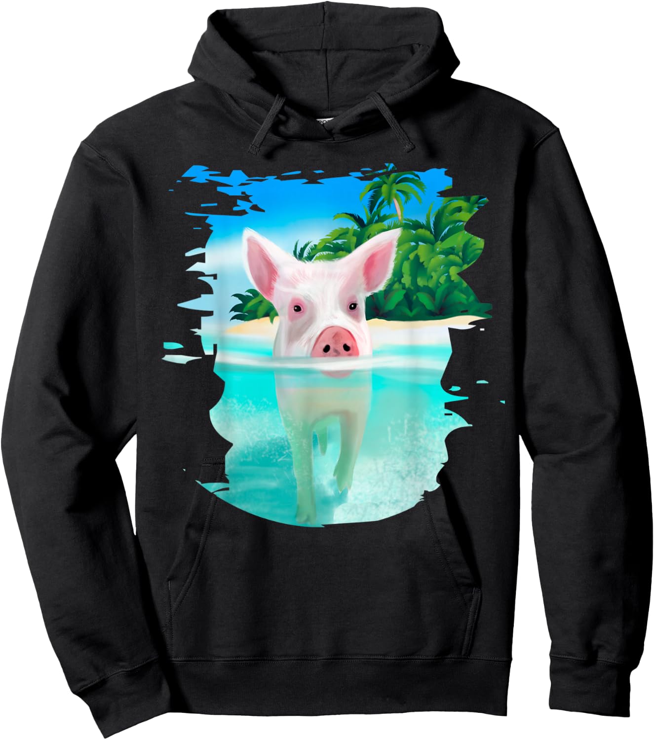 Bahamas Swimming Pigs Pig Swim Beach Holidays Shirt Hoodie - Hoodie | Black