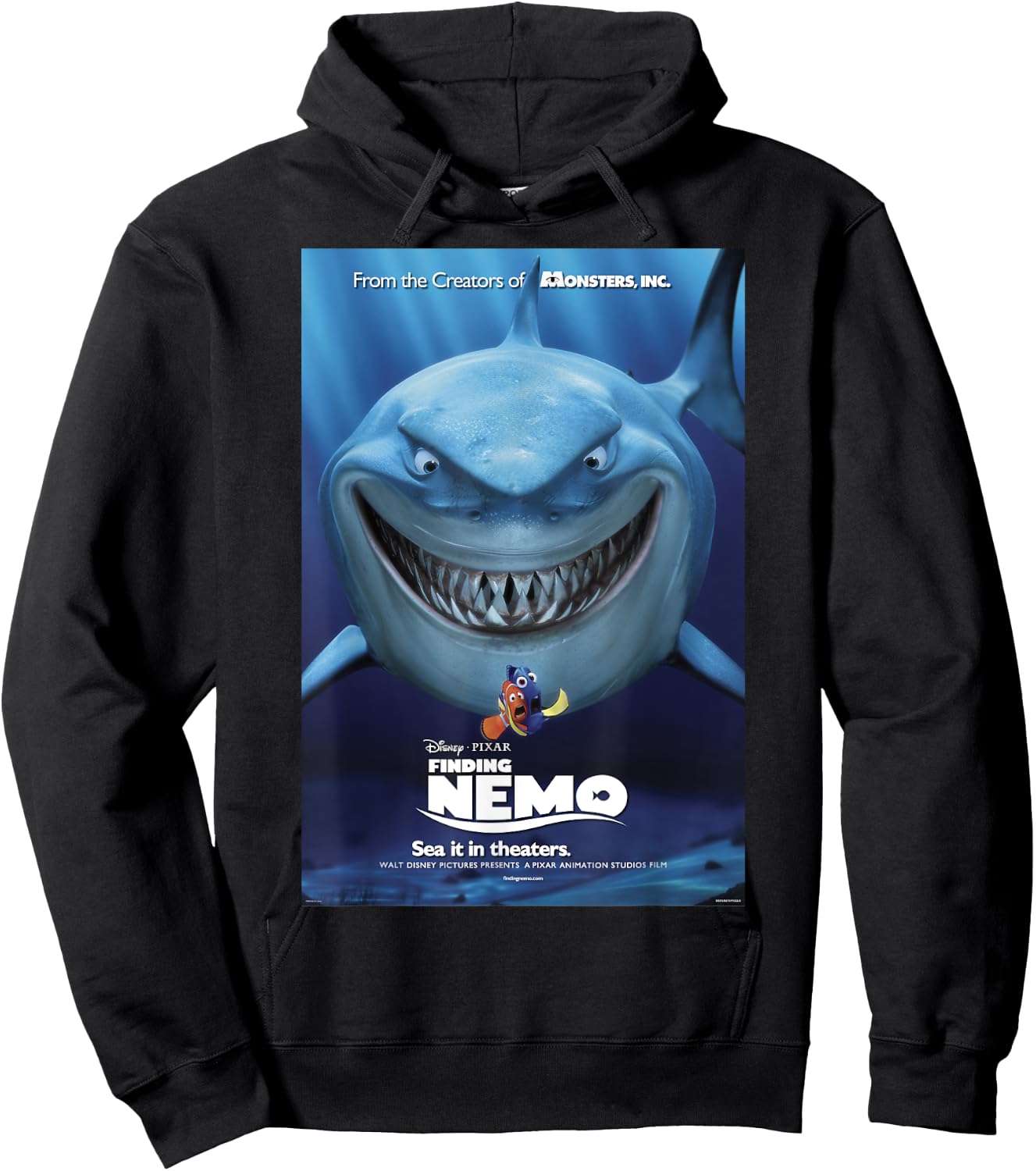 Disney Pixar Finding Nemo Bruce Poster Hoodie - Hoodie | Black
