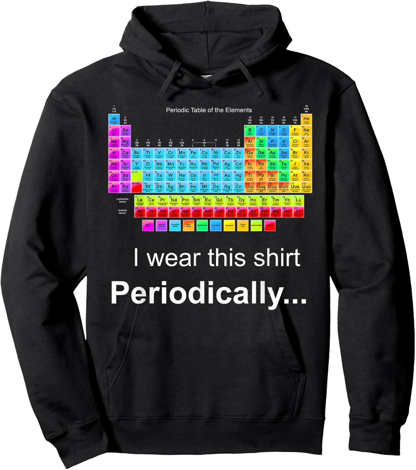 Wear this Periodically Periodic Table of Elements Hoodie - Hoodie | Black