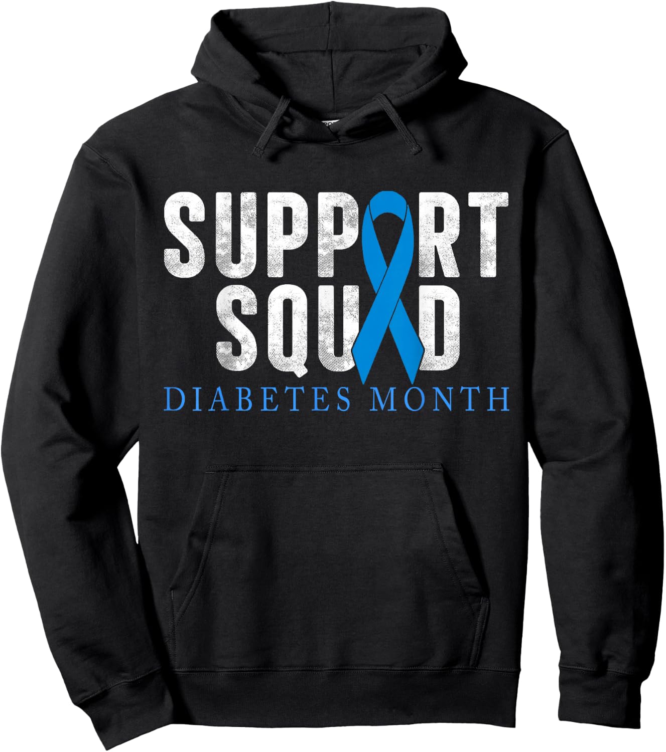 Support Squad Diabetes Awareness T1D Type 1 Men Women Kid Hoodie - Hoodie | Black