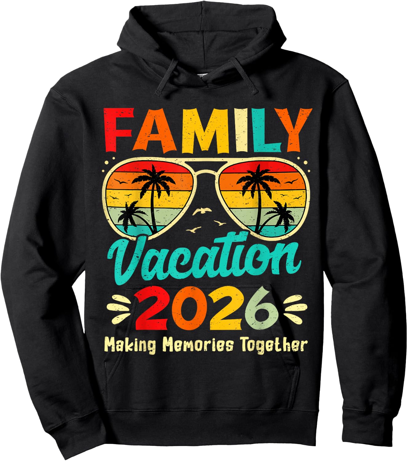 Family Vacation 2026 Beach Matching Summer Vacation 2026 Hoodie - Hoodie | Black