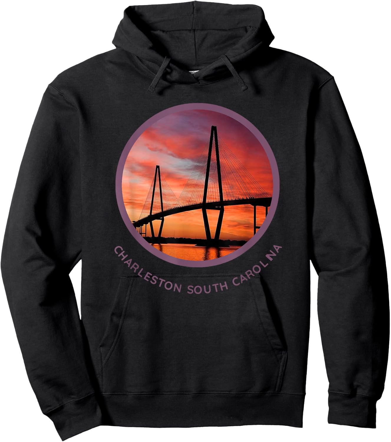 Charleston South Carolina Ravenel Bridge Print S.C. Hoodie - Hoodie | Black