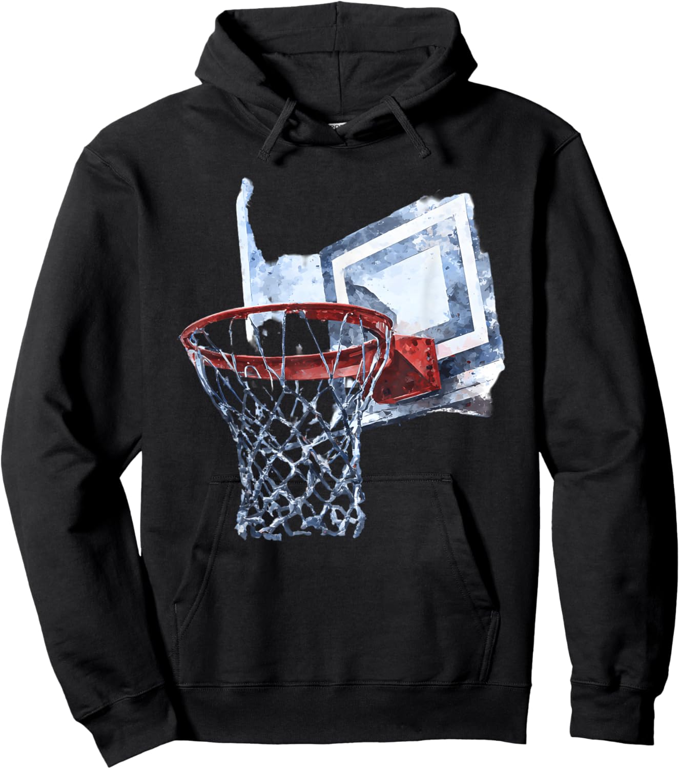 Colorful Basketball Splash Tie Dye Color Splash Basketball Hoodie - Hoodie | Black