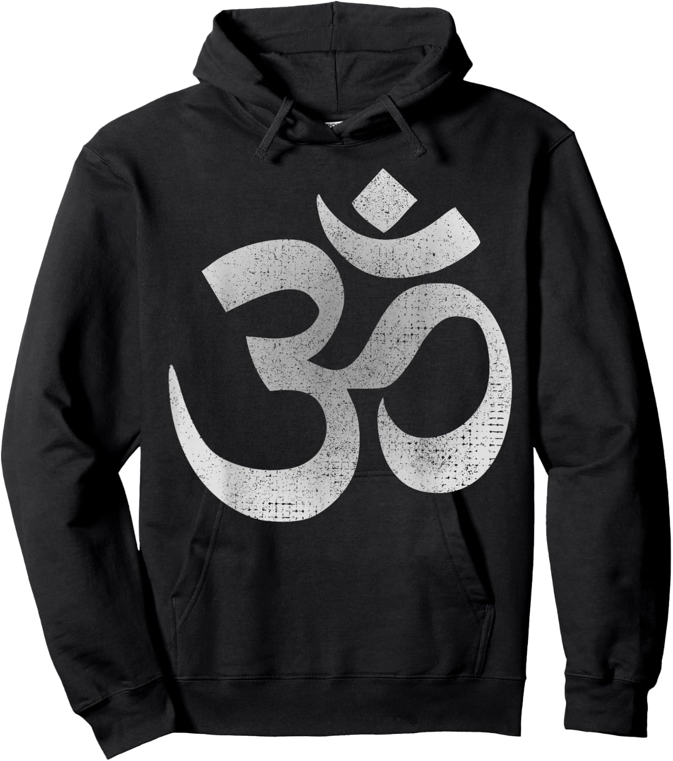 Distressed Om Symbol Namaste yoga spiritual peace Om icon Hoodie - Hoodie | Black